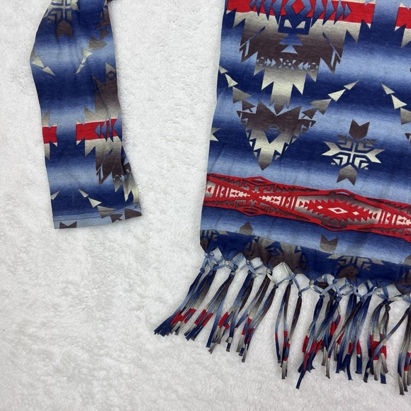 Ralph Lauren Denim & Supply Shirt Women's Petite Small Blue Red‎ Aztec Native - Picture 7 of 9